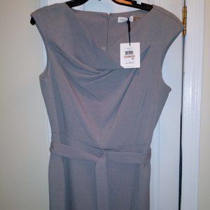 Calvin Klein front slit gray sheath dress size 12